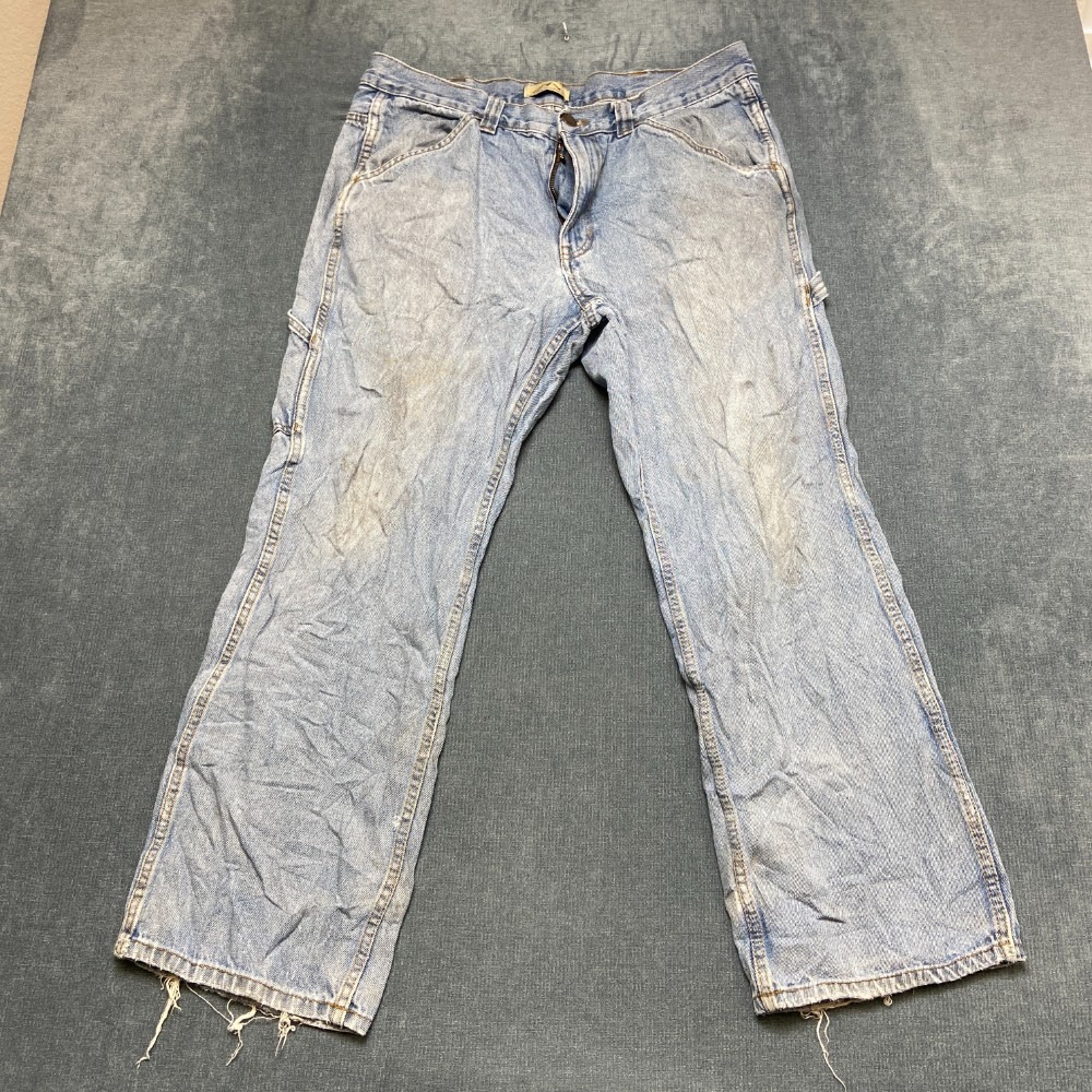 Blue Mountain Carpenter Jeans Mens 36x30 Blue Denim Cotton Workwear Straight Leg